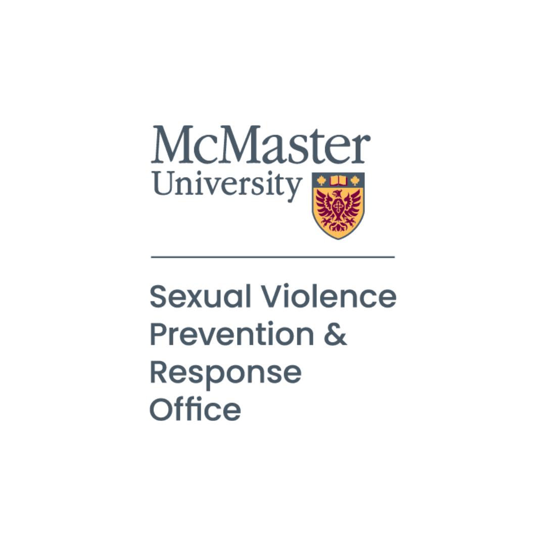 McMaster Sexual Violence Prevention and Response Office logo.